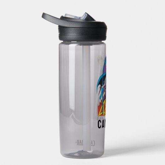 Batman vliegt door de nacht | Jouw namen toevoegen Waterfles (Rechts)