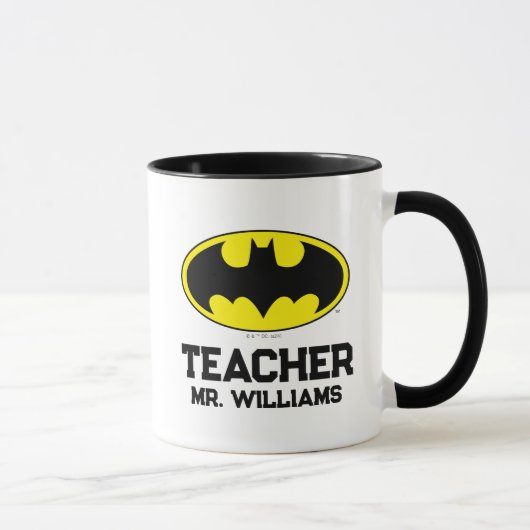 Batman Volledige Kleur Bijbaan Leraar Mok (Rechts)