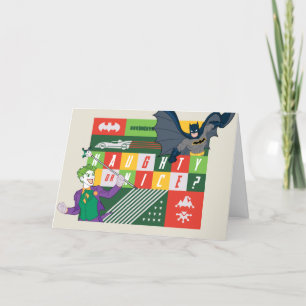 Batman vs Joker "Naughty of Nice" Feestdagen Kaart