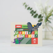 Batman vs Joker "Naughty of Nice" Feestdagenkaart (Staand voorkant)