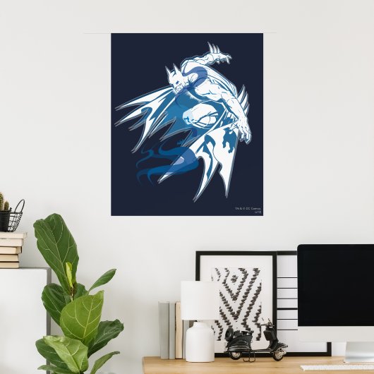 Batman Water Tonal Collage Poster (Thuiskantoor)