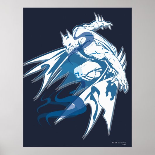 Batman Water Tonal Collage Poster (Voorkant)