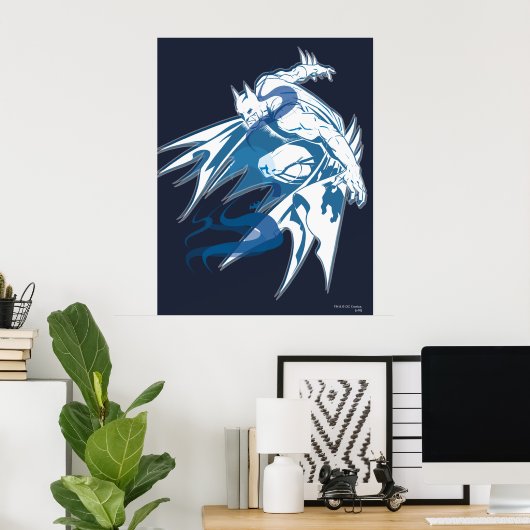 Batman Water Tonal Collage Poster (Thuiskantoor)