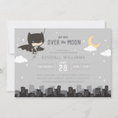 Batman | We Are Over the Moon Boy Baby shower Kaart (Voorkant)