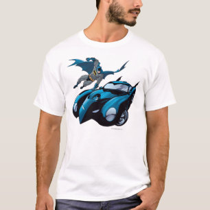Batman zwaait over t-shirt