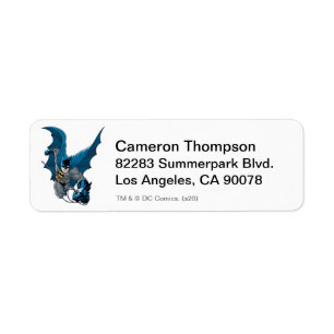 Batman zwaait vanuit touw etiket