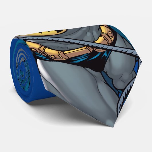 Batman zwaait vanuit touw stropdas (Opgerold)