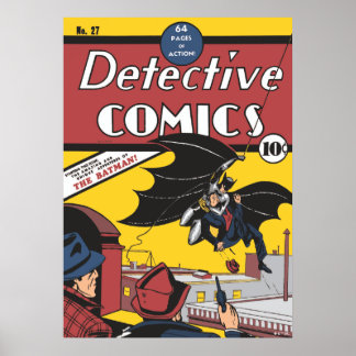 Batman's eerste verschijning Vintage Poster
