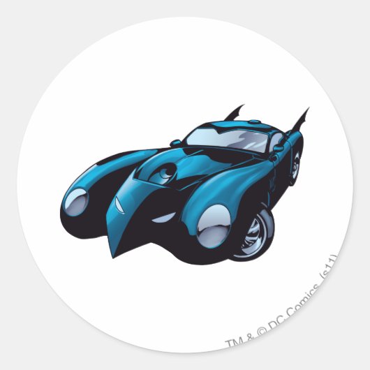 Batmobile Front Ronde Sticker (Voorkant)