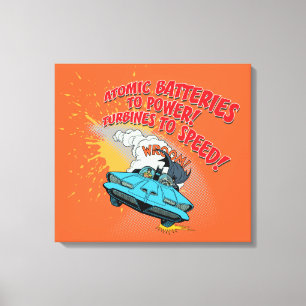 Batmobile grafische canvas afdruk