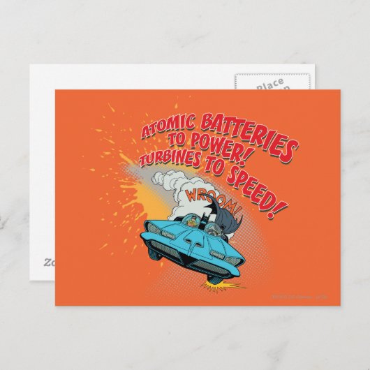 Batmobile Graphic Briefkaart (Voorkant / Achterkant)