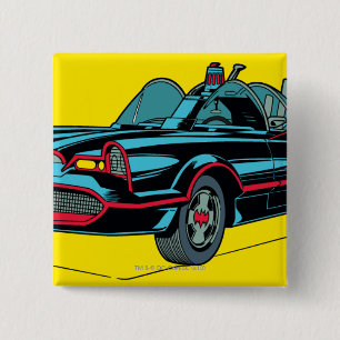 Batmobile Vierkante Button 5,1 Cm