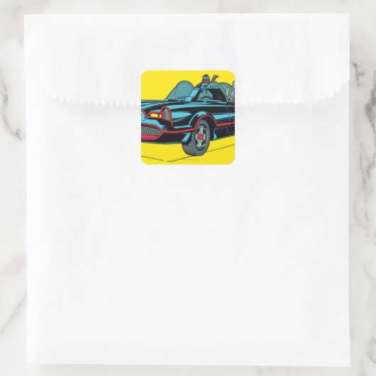 Batmobile Vierkante Sticker (Tas)