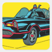 Batmobile Vierkante Sticker (Voorkant)