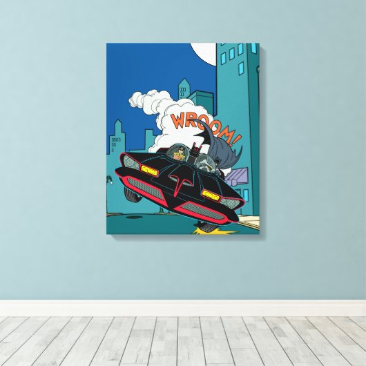 Batmobile Wroom. Canvas Afdruk (Insitu (Houten vloer))