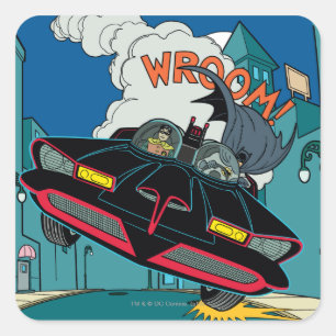 Batmobile Wroom. Vierkante Sticker