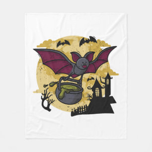 Batmuis. Een grappige muis met vleervleugels. Hall Fleece Deken