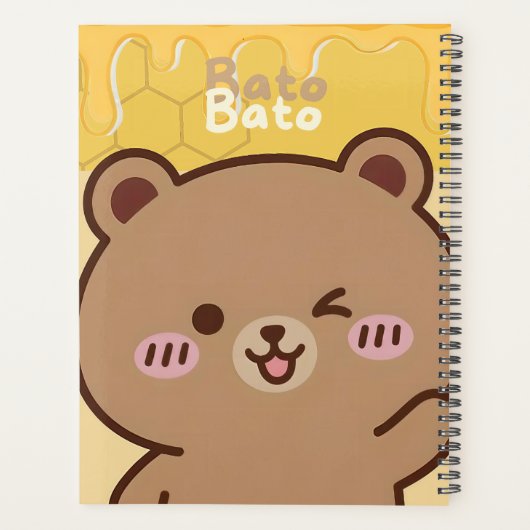"Bato Bato" Honey Bear Spiral Planner (Achterkant)