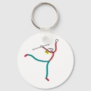 Baton Draaiende Stokfiguur Sleutelhanger