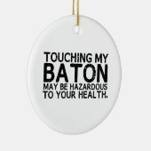 Baton Hazard Drum Major Marching Band Keramisch Ornament (Rechts)