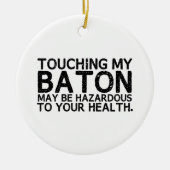Baton Hazard Drum Major Marching Band Keramisch Ornament (Voorkant)