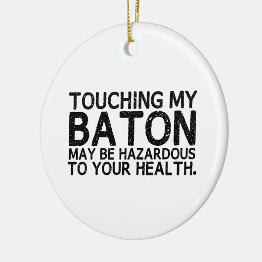 Baton Hazard Drum Major Marching Band Keramisch Ornament (Links)