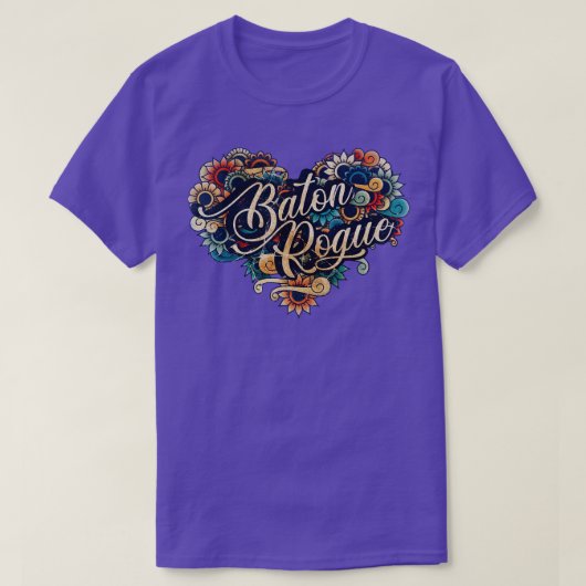 Baton Rogue VIGNETTE  KLEUR T-shirt (Design voorkant)