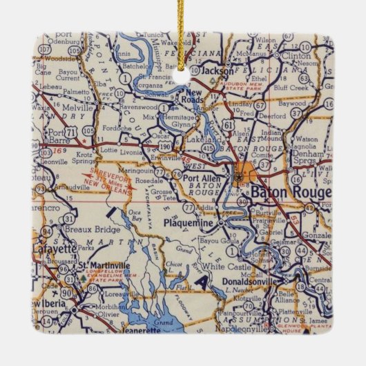 Baton Rouge and Lafayette Christmas Ornament (Achterkant)