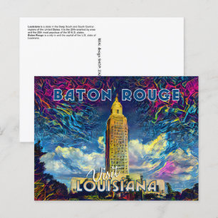 Baton Rouge, Bezoek Louisiana... Briefkaart