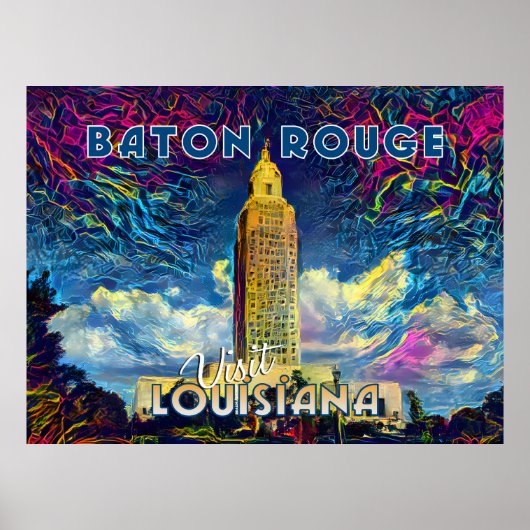Baton Rouge, Bezoek Louisiana... Poster (Voorkant)