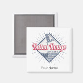 Baton Rouge City Louisiana Verenigde Staten Magneet (Voorkant / Achterkant)