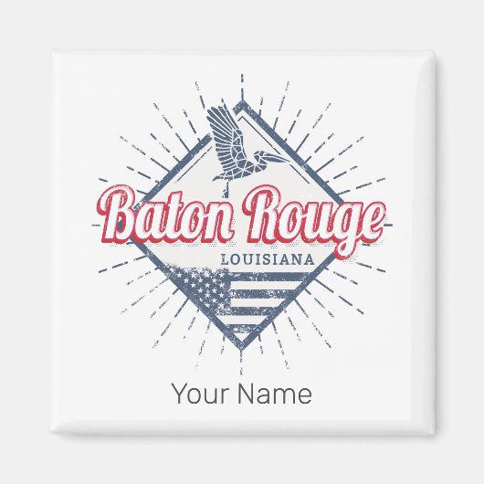 Baton Rouge City Louisiana Verenigde Staten Magneet (Voorkant)