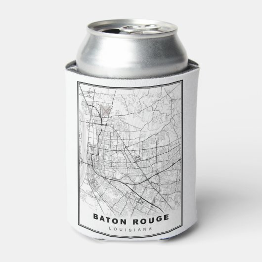 Baton Rouge Kaart Blikjeskoeler (Blikje Voorkant)