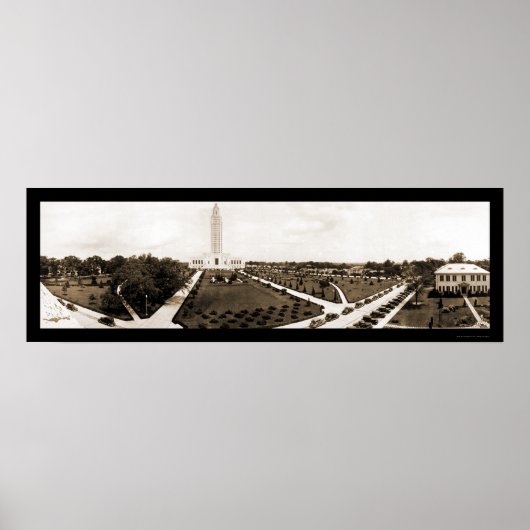 Baton Rouge LA Capitol Foto 1935 Poster (Voorkant)