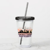 Baton Rouge LA City Skyline Acryl Drinkbeker (Achterkant)