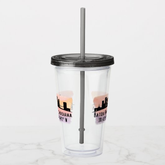 Baton Rouge LA City Skyline Acryl Drinkbeker (Rechts)