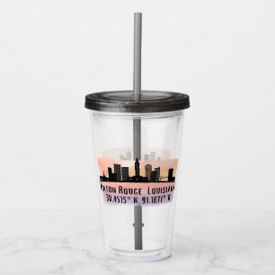Baton Rouge LA City Skyline Acryl Drinkbeker