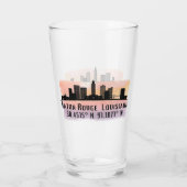 Baton Rouge LA City Skyline Glas (Achterkant)