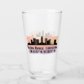 Baton Rouge LA City Skyline Glas (Voorkant)