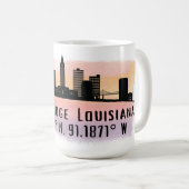 Baton Rouge LA City Skyline Koffiemok (Voorkant rechts)