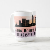 Baton Rouge LA City Skyline Koffiemok (Voorkant links)
