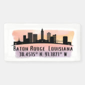 Baton Rouge LA City Skyline Spandoek (Horizontaal)