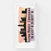 Baton Rouge LA City Skyline Spandoek (Verticaal)