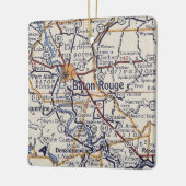 Baton Rouge LA  Map Keramisch Ornament (Links)