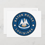 Baton Rouge Louisiana Briefkaart (Voorkant / Achterkant)