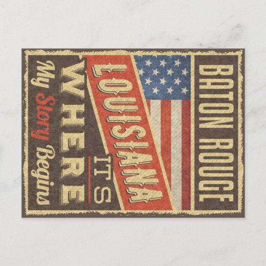 Baton Rouge Louisiana Briefkaart (Voorkant)