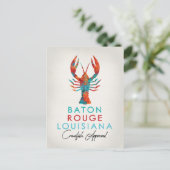 Baton Rouge Louisiana Crawfish Bright Briefkaart (Staand voorkant)