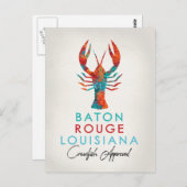 Baton Rouge Louisiana Crawfish Bright Briefkaart (Voorkant / Achterkant)