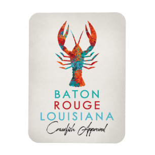 Baton Rouge Louisiana Crawfish Bright Magneet
