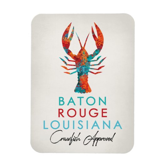 Baton Rouge Louisiana Crawfish Bright Magneet (Verticaal)